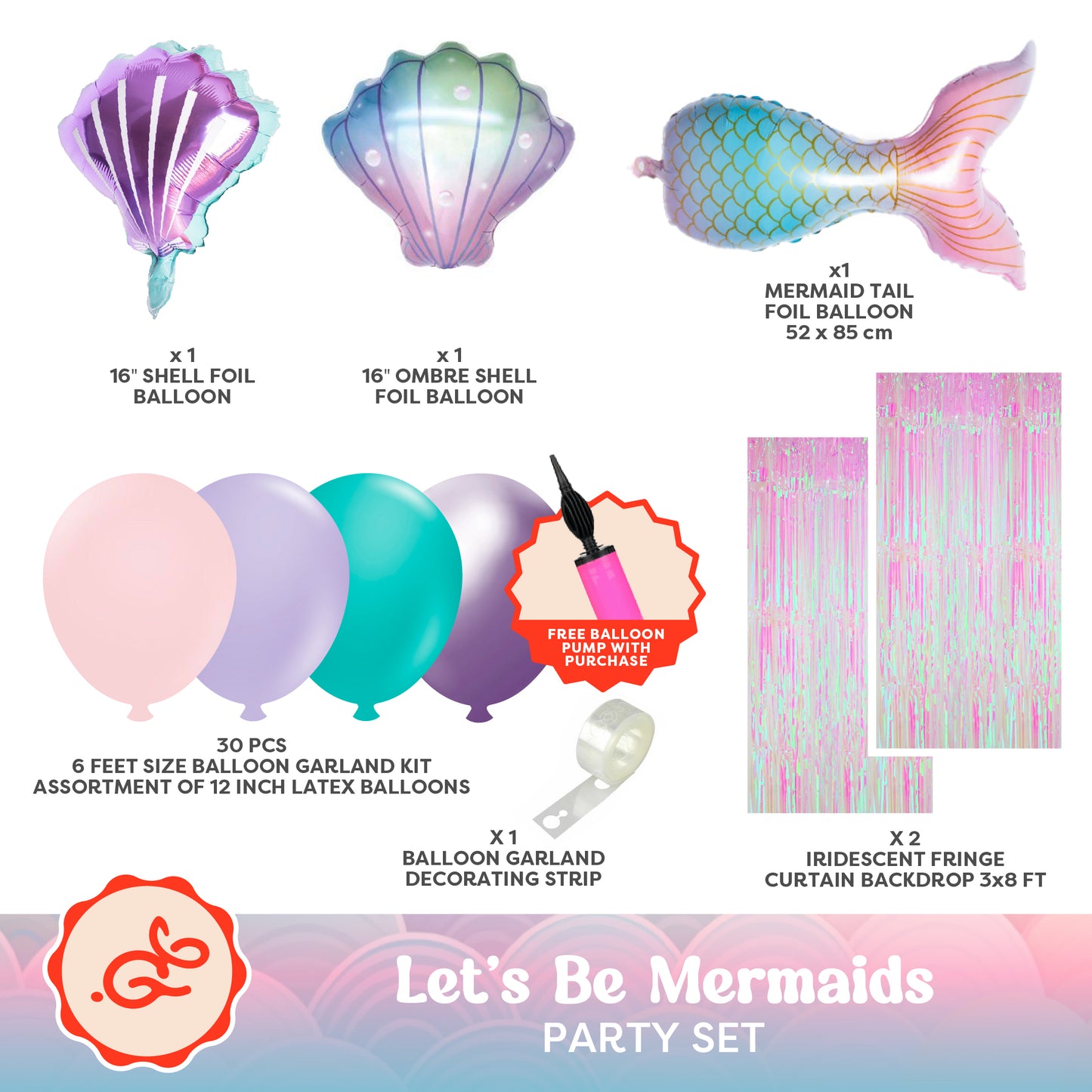 Let's Be Mermaids Party Set
