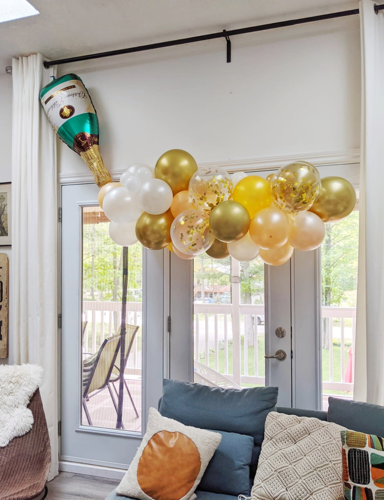 Blush, Tangerine & Gold Confetti Balloon Garland Kit