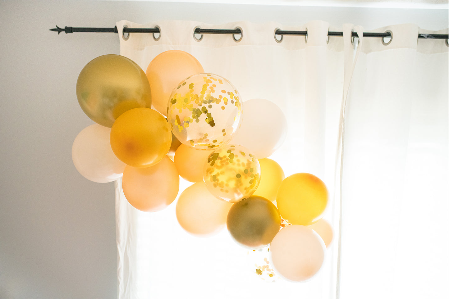 Blush, Tangerine & Gold Confetti Balloon Garland Kit