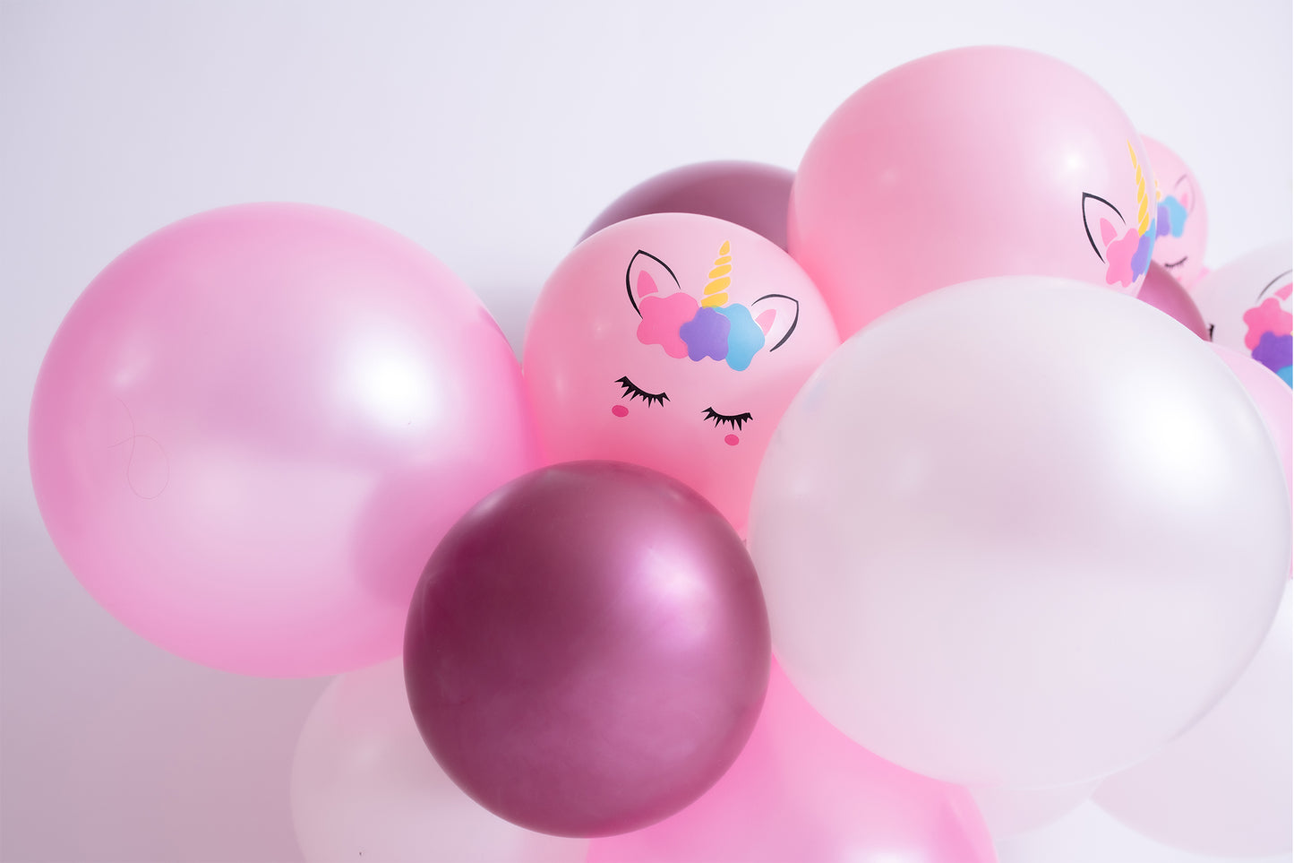 Pink, Burgundy & White Unicorn Balloon Garland Kit