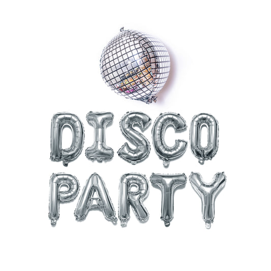 Disco Party Foil Balloon Phrase Banner
