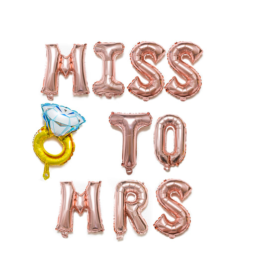 Miss to Mrs Foil Balloon Phrase Banner