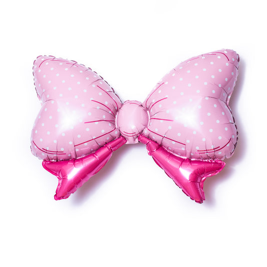 Baby Girl Pink Polkadot bow Balloon