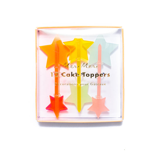 Meri Meri Neon Acrylic Star Cake Topper
