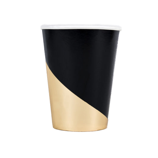 Black and Gold Paper Cups