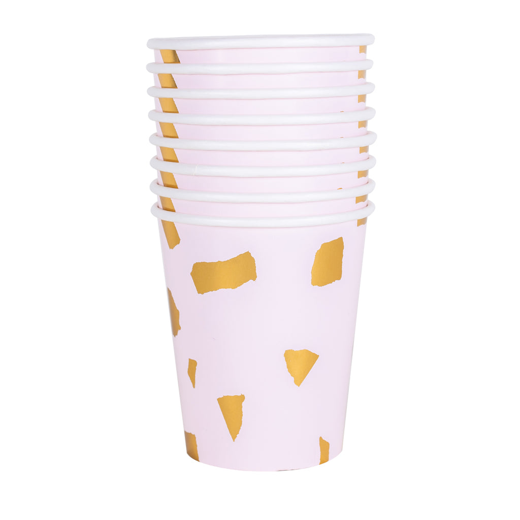 Meri Meri Blush Terrazzo Paper Cups