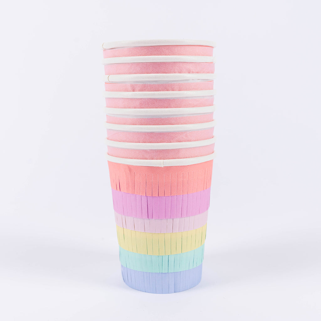 Rainbow Sun Paper Cups