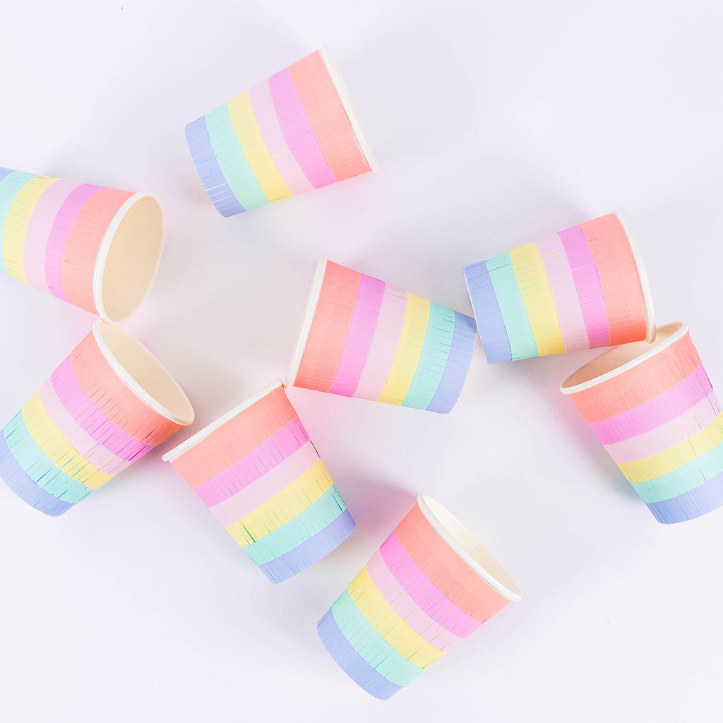 Rainbow Sun Paper Cups