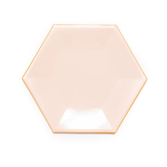 Meri Meri Pastel Pink Hexagon Large Plates